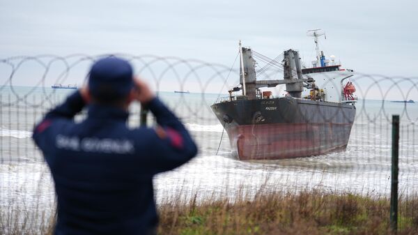 Sarıyer'de karaya oturan gemi iki gündür bekliyor: Hala yardım talep etmiyor - Sputnik Türkiye