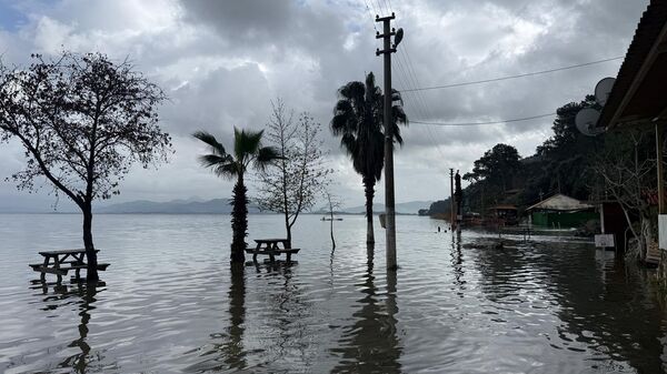 Muğla'nın Köyceğiz ilçesindeki 2 bin yıllık kaplıcalar sular altında kaldı - Sputnik Türkiye