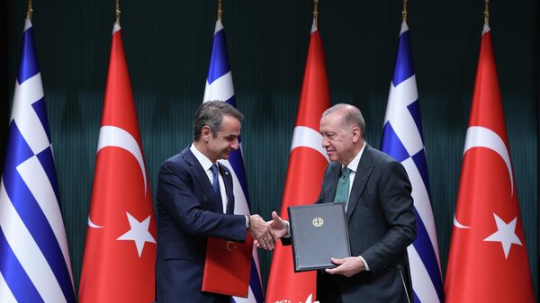 Erdoğan-Miçotakis - Sputnik Türkiye