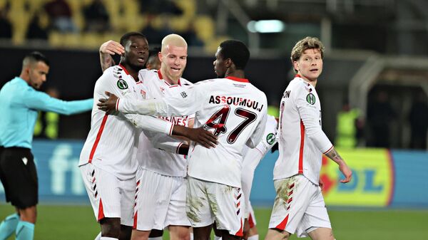 UEFA Konferans Ligi play-off turu ilk maçında Shkendija ile Samsunspor karşılaştı - Sputnik Türkiye