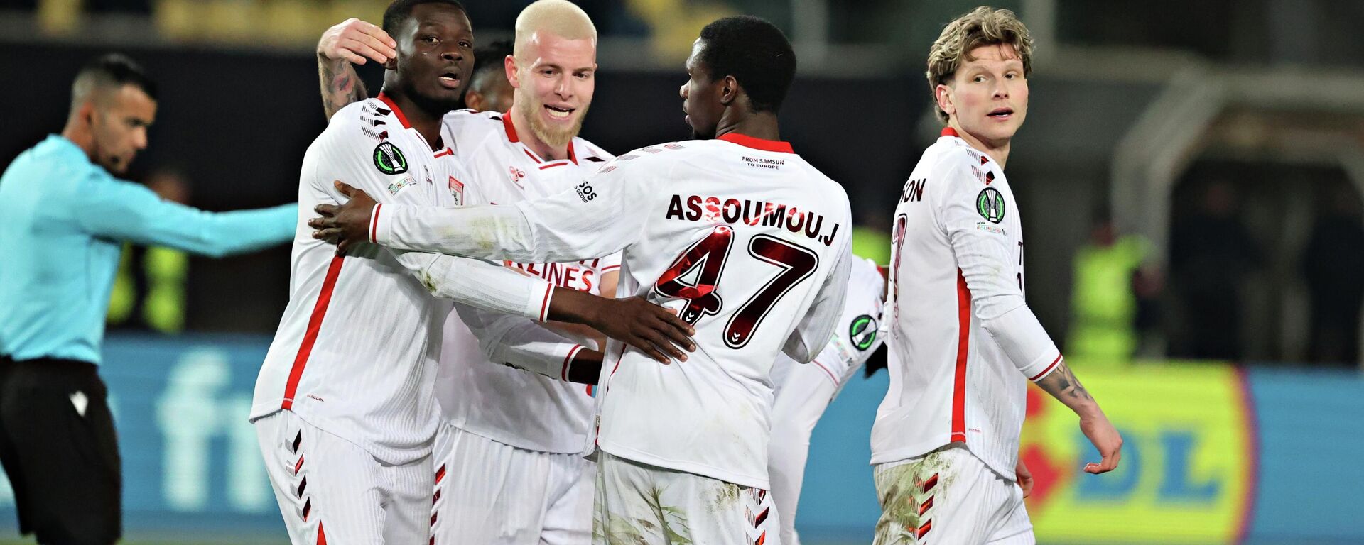 UEFA Konferans Ligi play-off turu ilk maçında Shkendija ile Samsunspor karşılaştı - Sputnik Türkiye, 1920, 20.02.2026