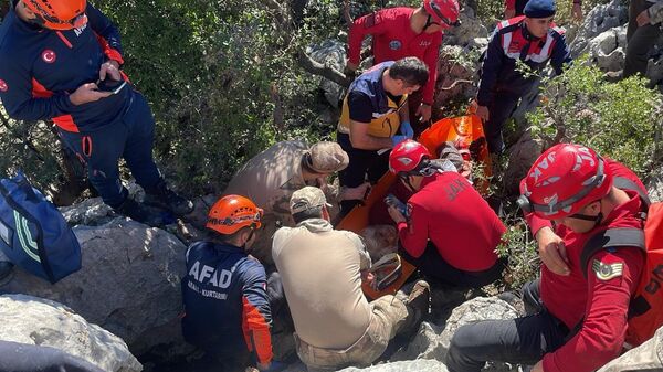 80 yaşındaki yaşlı kadın dağda kayalıklar arasında bulundu: Kayaların arasında sıkışmış olarak bulduk - Sputnik Türkiye