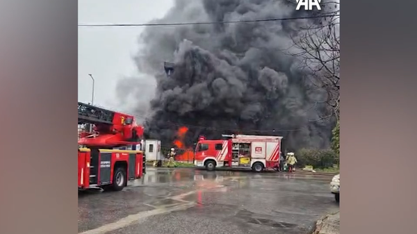 İstanbul'da fabrika yangını: Çok sayıda itfaiye müdahale ediyor - Sputnik Türkiye
