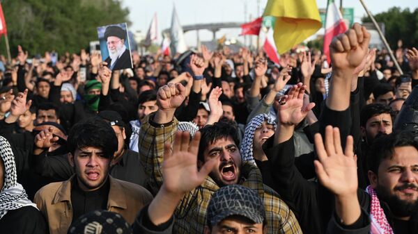 Hamaney'in ardından Irak'ta ABD karşıtı gösteriler düzenlendi - Sputnik Türkiye