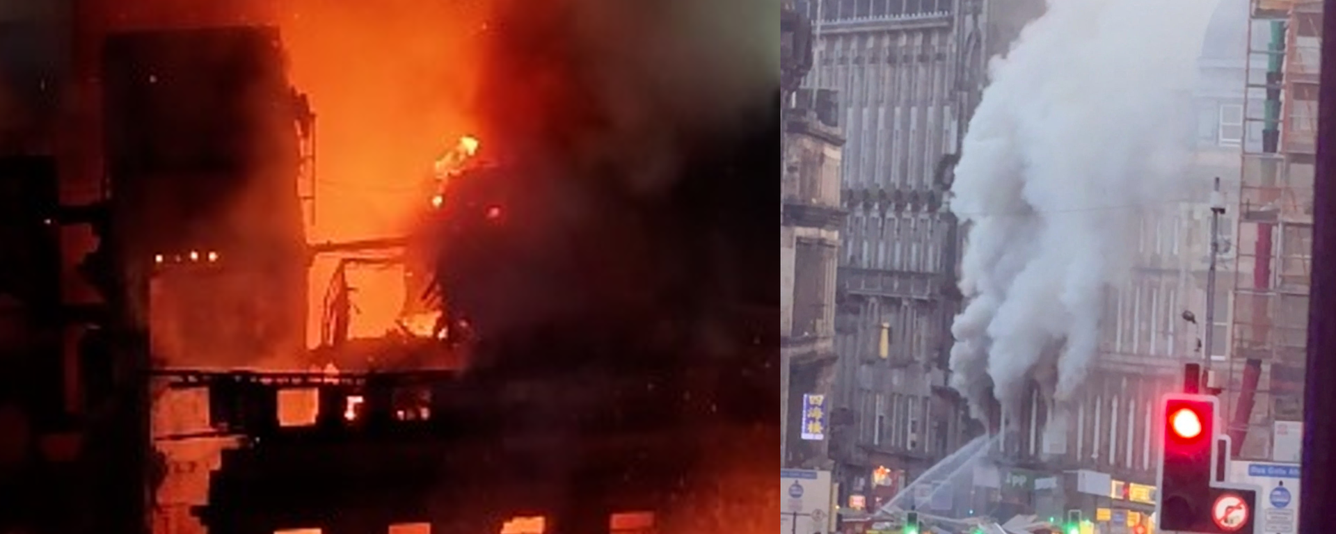 Glasgow Central İstasyonu yakınındaki tarihi binada büyük yangın - Sputnik Türkiye, 1920, 09.03.2026