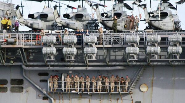 USS Boxer gemisindeki ABD piyadeleri - Sputnik Türkiye