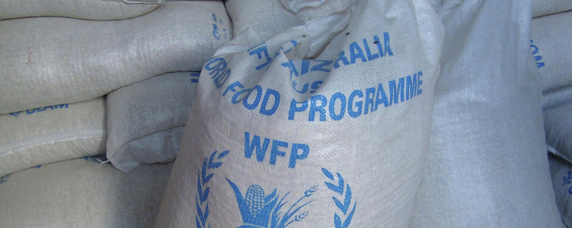 In this photo of Monday, Aug. 8, 2011 sacks of World Food Program, WFP, food is seen on a truck before being dropped off for storage in warehouses in the former Somali water agency that runs the biggest sell off of food aid in Mogadishu. - Sputnik Türkiye, 1920, 10.04.2026