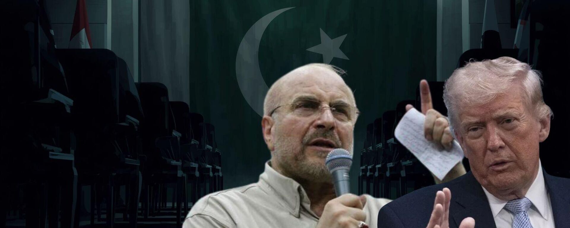 İran Meclis Başkanı Kalibaf, ABD Başkanı Trump - Sputnik Türkiye, 1920, 10.04.2026