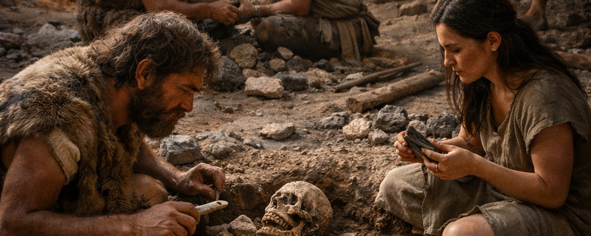 Neandertaller ile Homo sapiens birlikte - Sputnik Türkiye, 1920, 08.07.2026