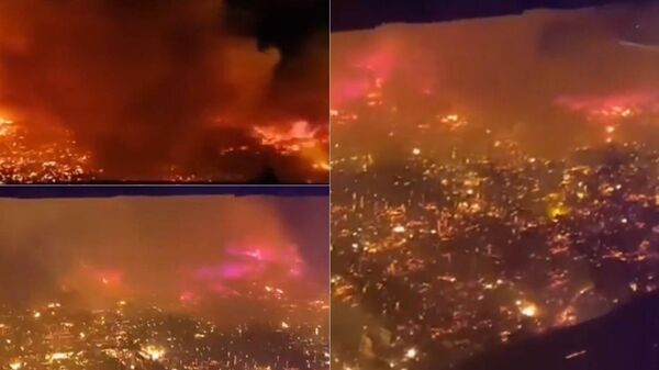 Malezya'da yüzen kasabada yangın - Sputnik Türkiye