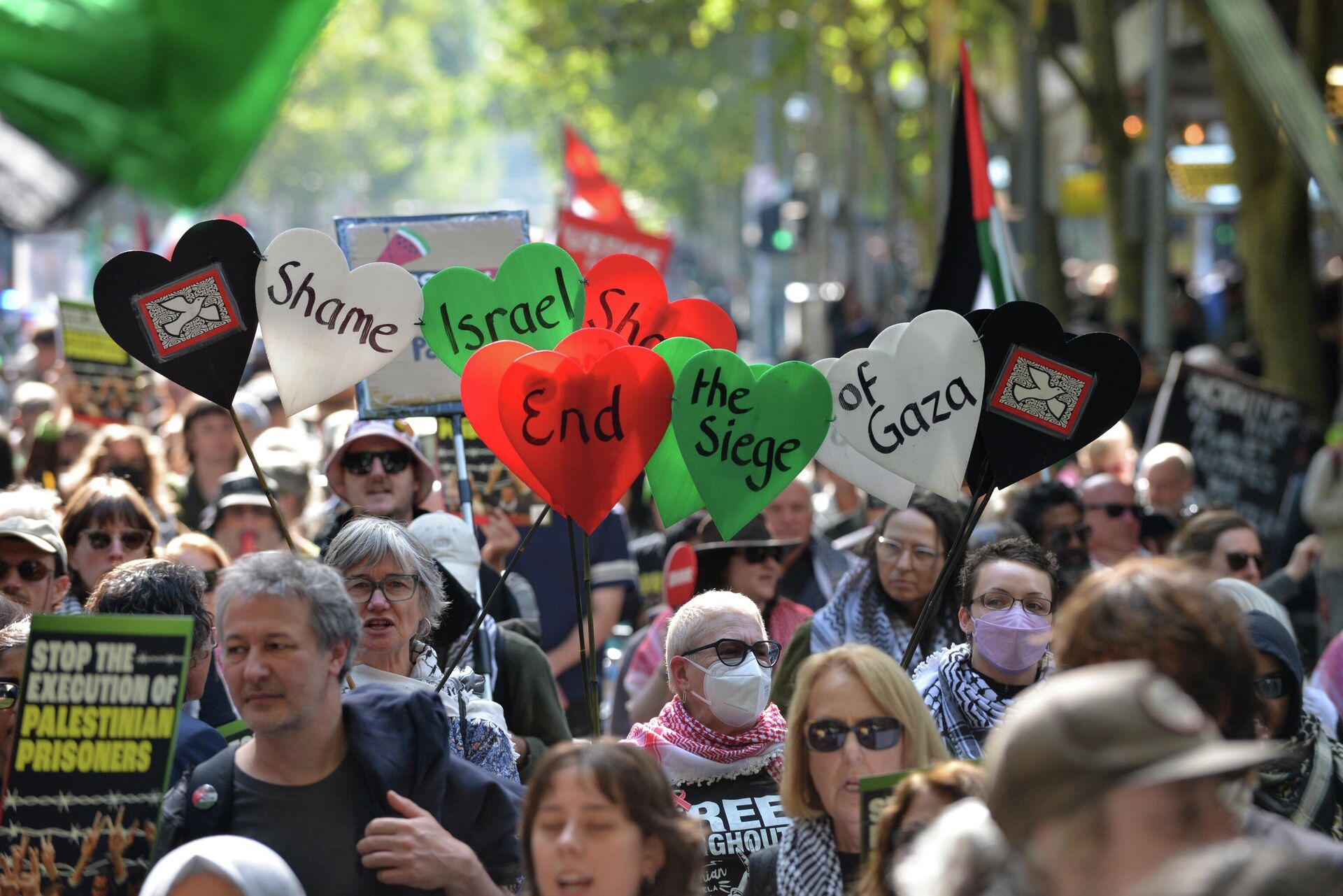 Avustralya'da Filistinli Esirler Günü dolayısıyla protesto düzenlendi - Sputnik Türkiye, 1920, 20.04.2026