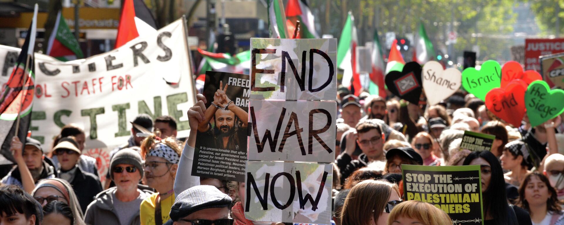 Avustralya'da Filistinli Esirler Günü dolayısıyla protesto düzenlendi - Sputnik Türkiye, 1920, 20.04.2026