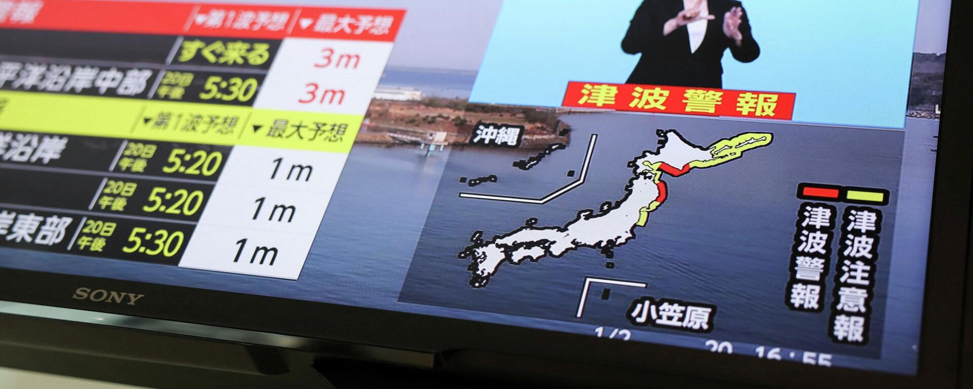 Tsunami uyarısı televizyonlarda duyuruldu - Sputnik Türkiye, 1920, 20.04.2026