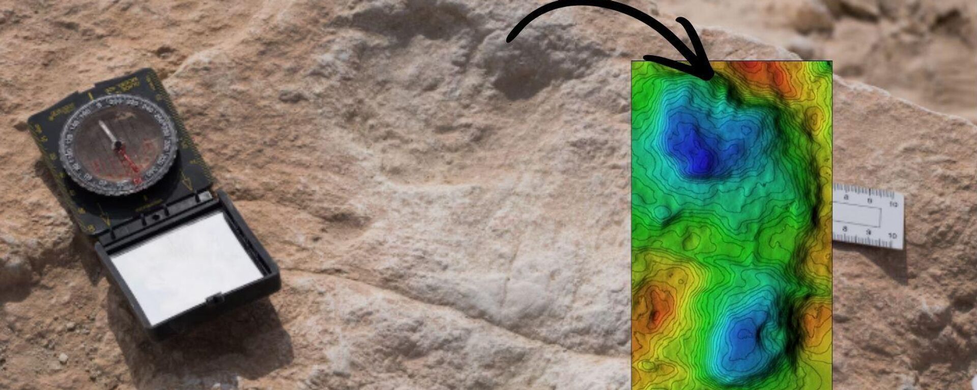 Suudi Arabistan'da bulunan insan ayak izleri fosili - Sputnik Türkiye, 1920, 27.04.2026