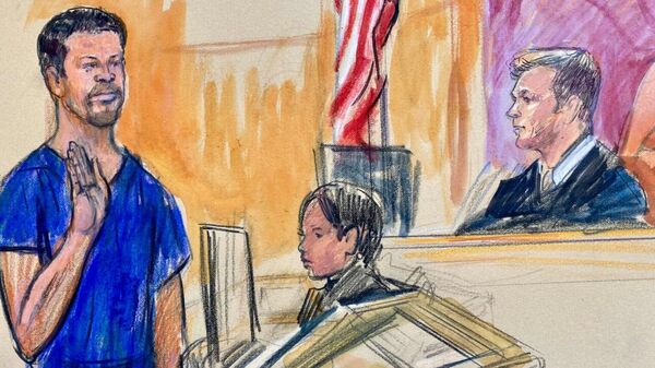 Cole Tomas Allen’ın mahkeme çizimi - Sputnik Türkiye