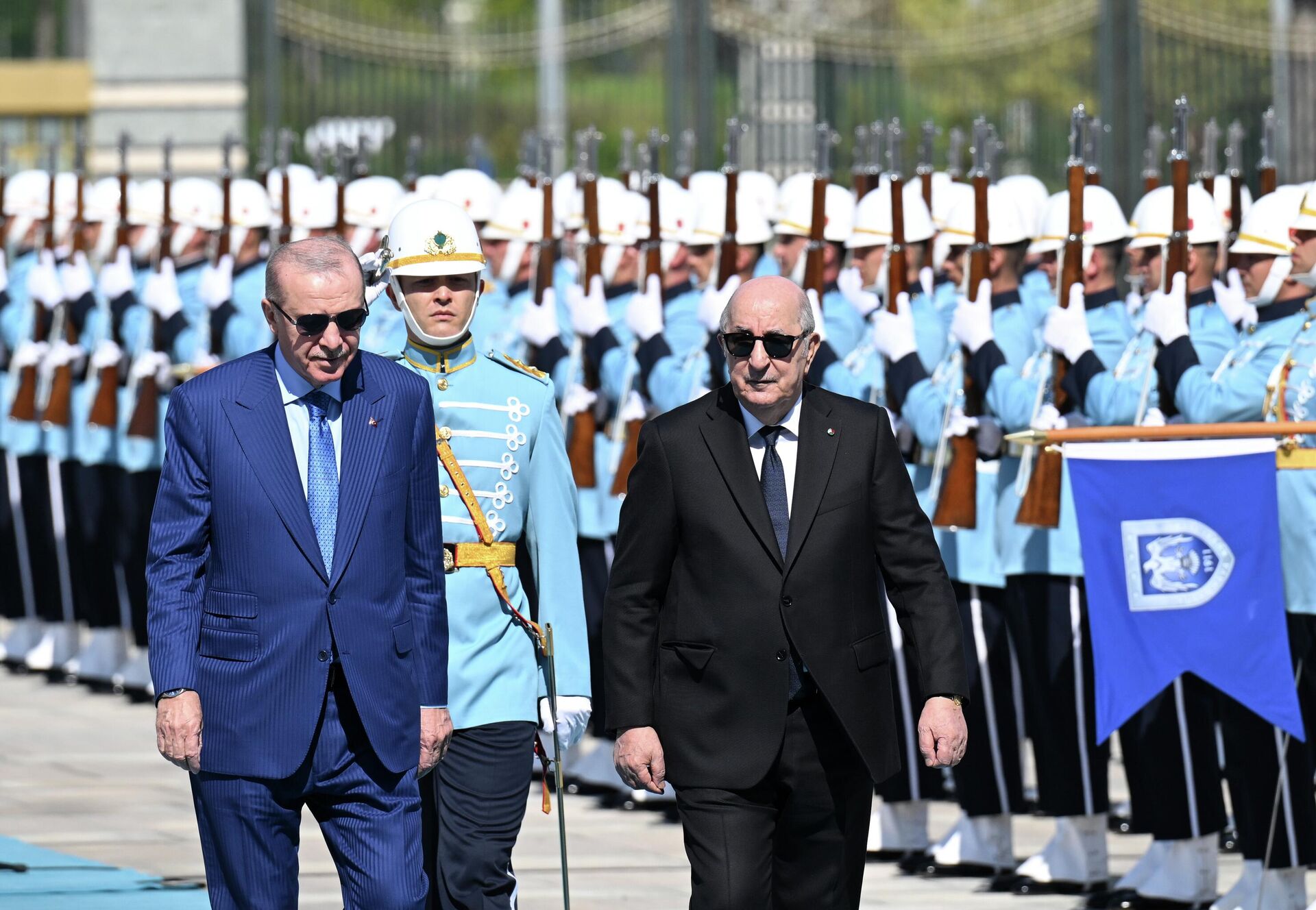 Erdoğan, Cezayir Cumhurbaşkanı Tebbun'u resmi törenle karşıladı - Sputnik Türkiye, 1920, 07.05.2026