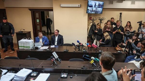 Бывший глава Офиса президента Украины Андрей Ермак на судебном заседании (12 мая 2026). Киев - Sputnik Türkiye