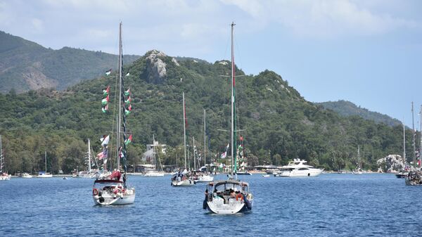 Küresel Sumud Filosu 54 tekneyle Rodos Adası'nın doğusunda ilerliyor - Sputnik Türkiye