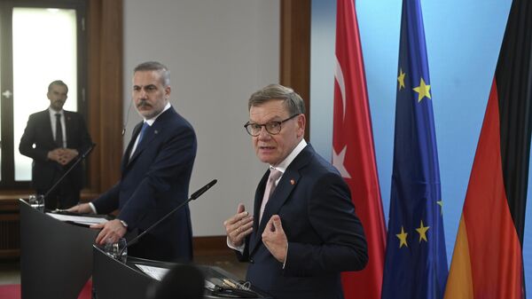 Dışişleri Bakanı Hakan Fidan, Almanya Dışişleri Bakanı Johann Wadephul - Sputnik Türkiye