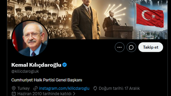 Kemal Kılıçdaroğlu X hesabındaki profil bilgilerini 'CHP Genel Başkanı' olarak güncelledi - Sputnik Türkiye