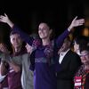 President-elect Claudia Sheinbaum addresses supporters at the Zocalo, Mexico City's main square, after the National Electoral Institute announced she held an irreversible lead in the election, early Monday, June 3, 2024.  - Sputnik Türkiye