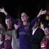 President-elect Claudia Sheinbaum addresses supporters at the Zocalo, Mexico City's main square, after the National Electoral Institute announced she held an irreversible lead in the election, early Monday, June 3, 2024.  - Sputnik Türkiye