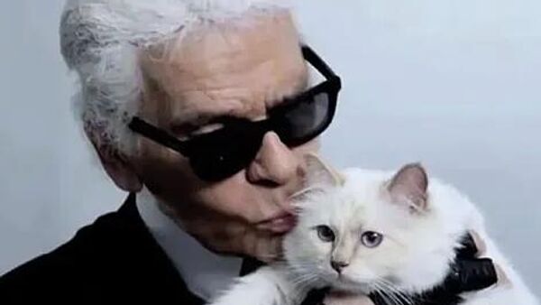 Karl Lagerfeld ve kedisi Choupette - Sputnik Türkiye