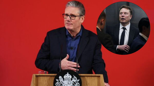 Keir Starmer-Elon Musk - Sputnik Türkiye