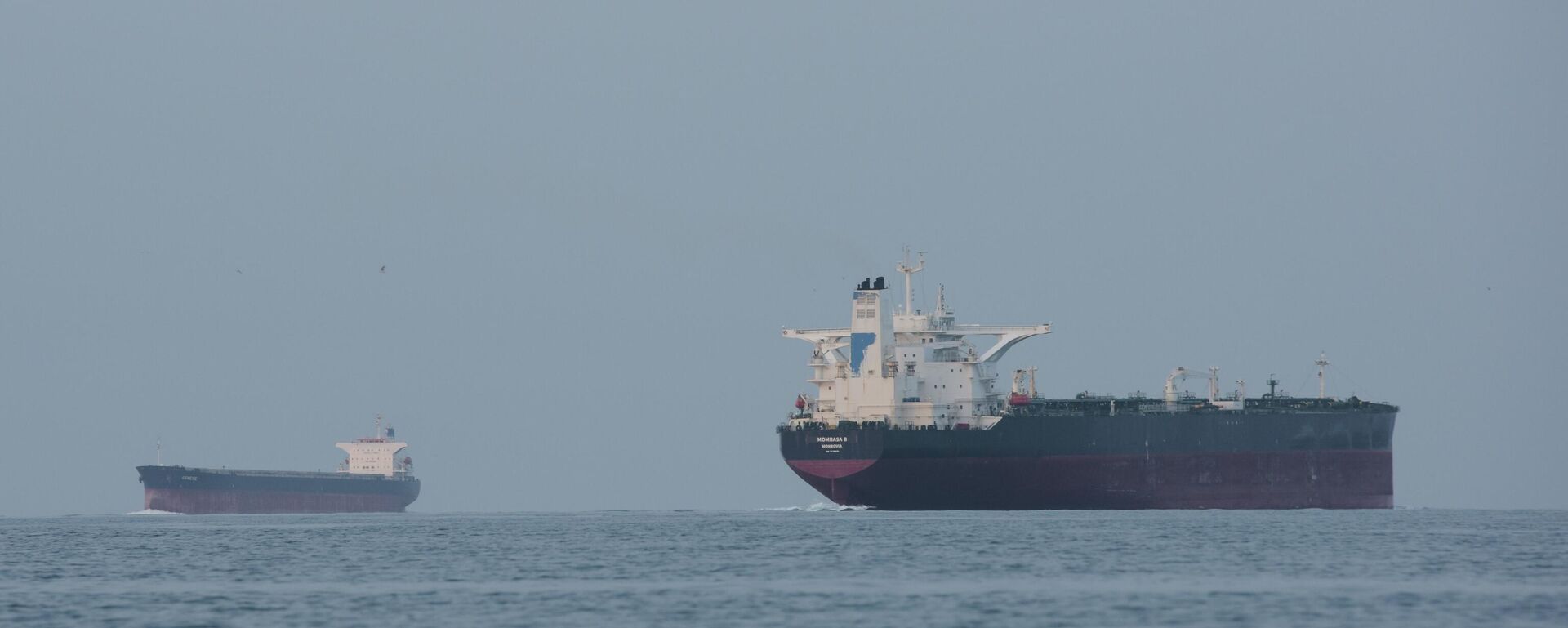 Tankers anchored in the Strait of Hormuz off the coast of Qeshm Island, Iran, April 18, 2026.  - Sputnik Türkiye, 1920, 17.06.2026