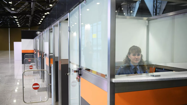 Şeremetyevo Uluslararası Havalimanı pasaport kontrol bölgesi - Sputnik Türkiye