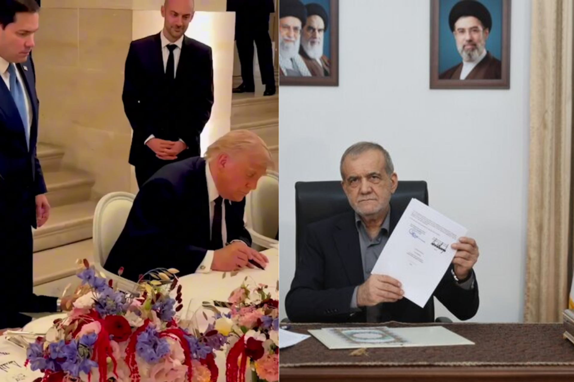 Trump ve Pezeşkiyan, ABD-İran mutabakat zaptını imzaladı - Sputnik Türkiye, 1920, 18.06.2026