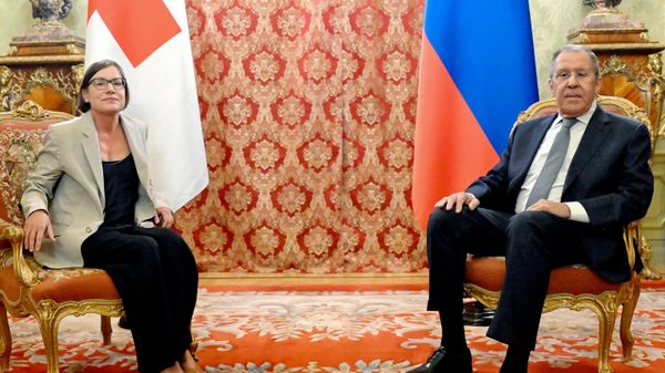 Rusya Dışişleri Bakanı Sergey Lavrov, Moskova’da Uluslararası Kızılhaç Komitesi (ICRC) Başkanı Mirjana Spoljaric ile bir araya geldi. - Sputnik Türkiye