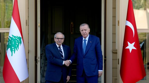 Cumhurbaşkanı Erdoğan, Lübnan Başbakanı Nevvaf Selam'la bir araya geldi - Sputnik Türkiye