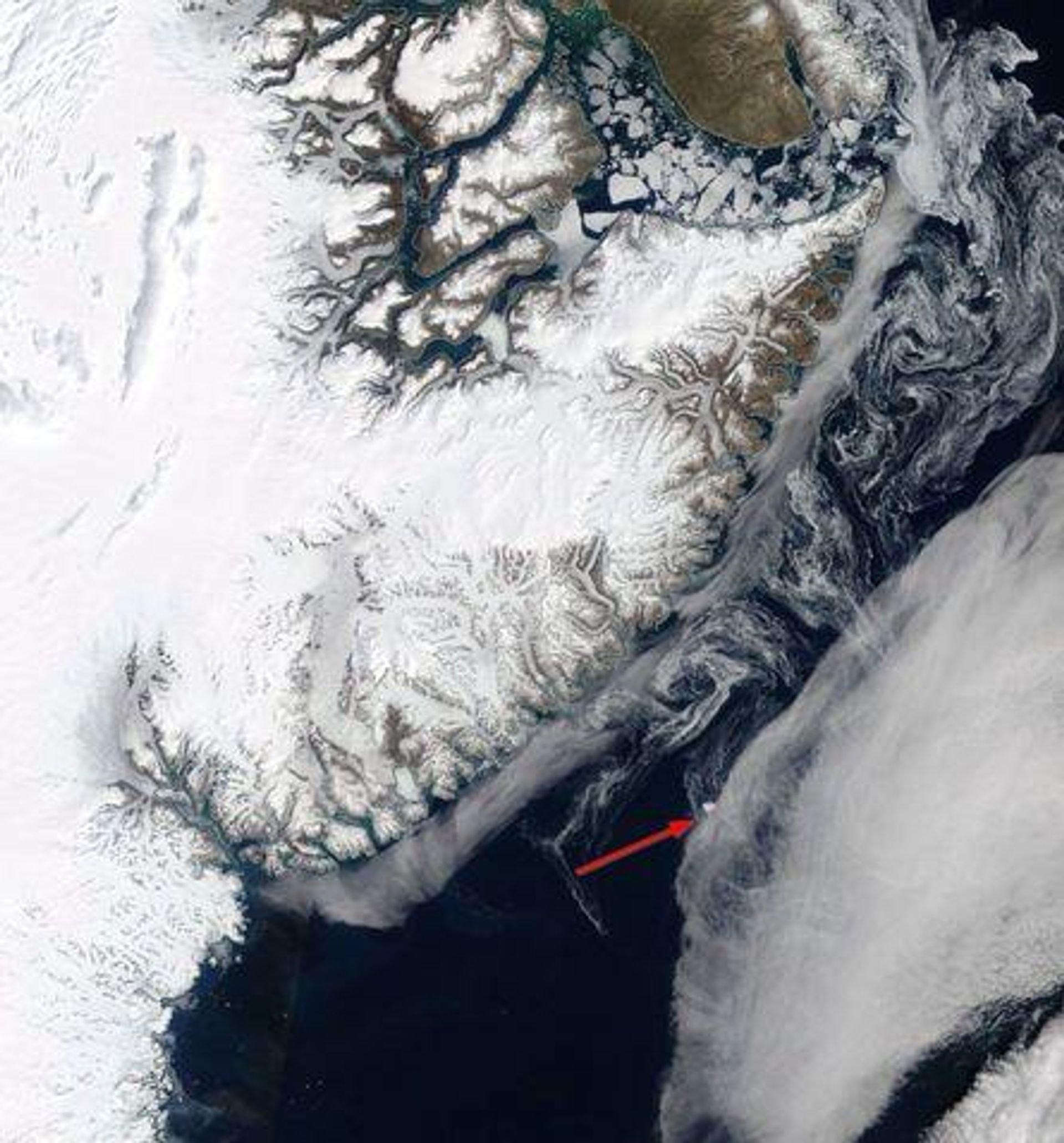 Satellite image showing where the ice sheet was located on July 6, 2026.
 - Sputnik Türkiye, 1920, 16.07.2026