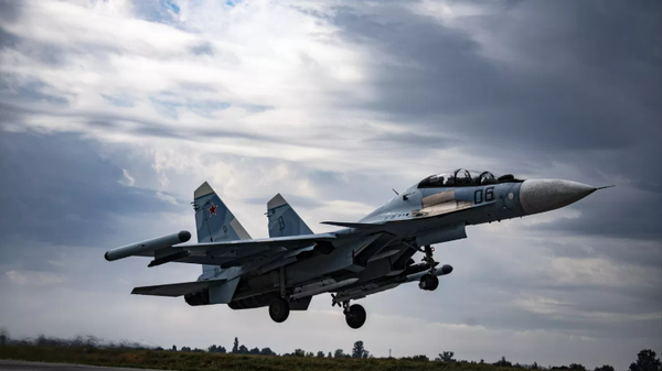 Rus Su-30SM jeti operasyon bölgesinde - Sputnik Türkiye