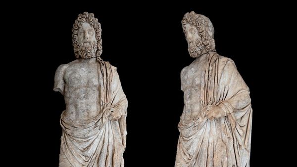 Aspendos'ta 1800 yıllık şifa hazinesi bulundu! 2,20 metrelik dev heykel gün yüzüne çıktı - Sputnik Türkiye