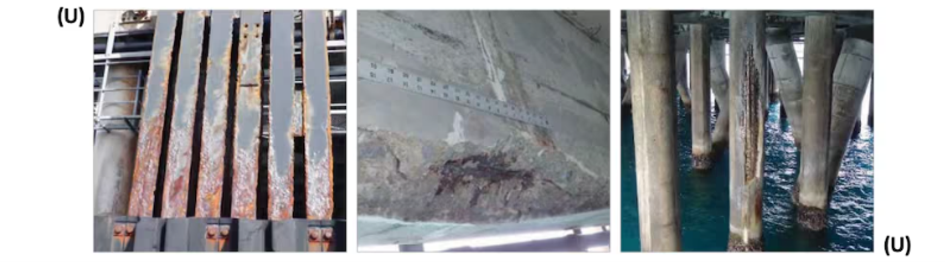 Corroded steel fenders, damaged concrete and damaged beam support columns on Tengan Pier at Camp Courtney, Japan. (Screenshot/DoD Inspector General) - Sputnik Türkiye, 1920, 12.08.2026