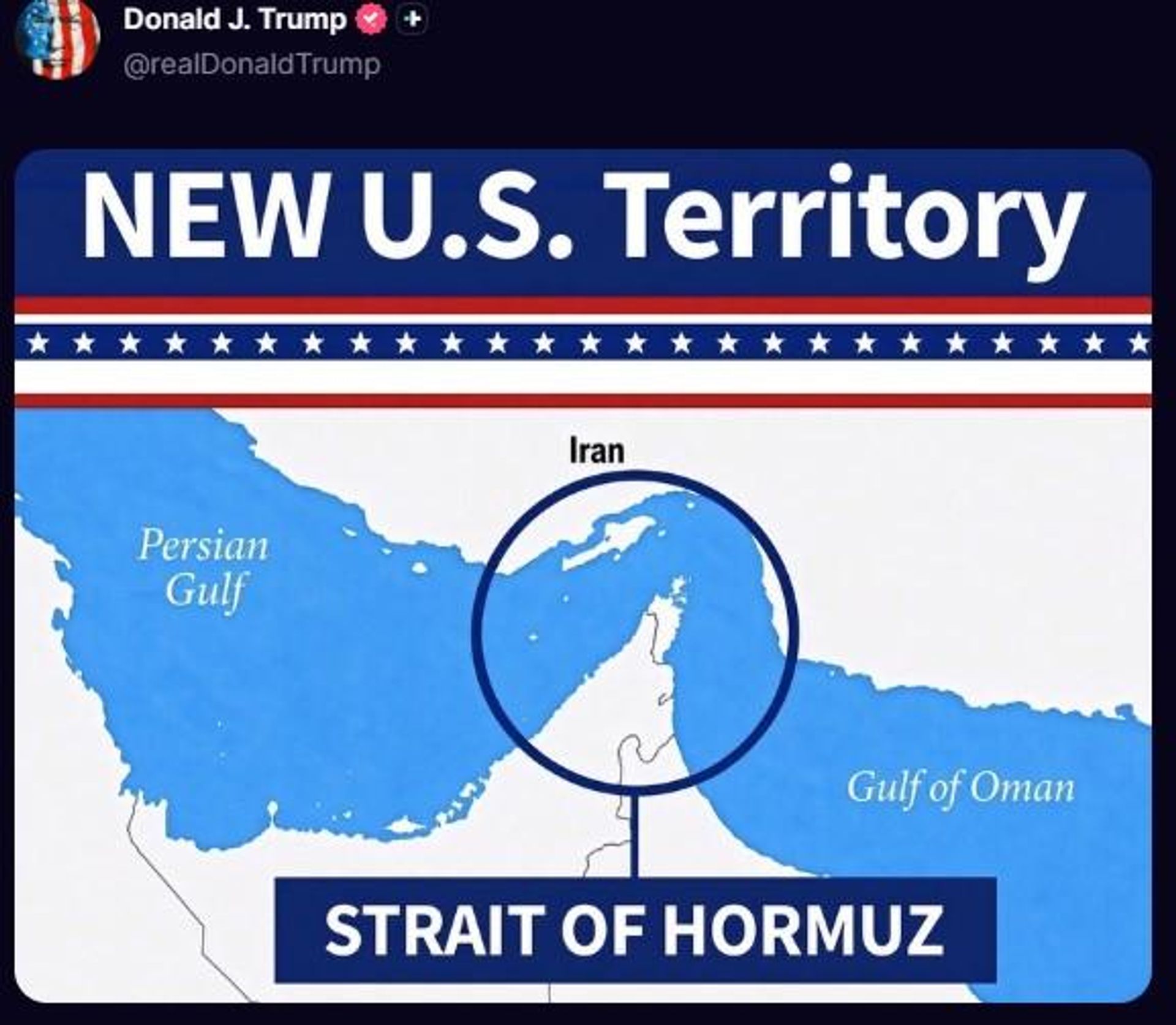 Trump'tan Hürmüz Boğazı paylaşımı: 'Yeni ABD toprağı' - Sputnik Türkiye, 1920, 18.08.2026
