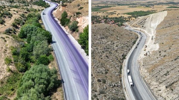 Yol mosmor olmuştu: Boya geçmeyince iş makineleri boyayı kazıdı - Sputnik Türkiye