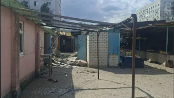 Ukrayna'nın İHA saldırısı düzenlediği Energodar pazarı - Sputnik Türkiye