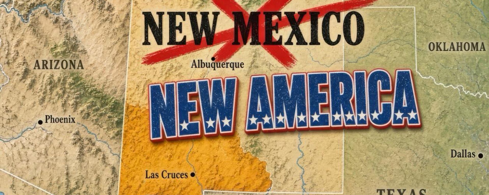 Trump, New Mexico'yu New America olarak gösteren bir harita paylaştı - Sputnik Türkiye, 1920, 07.09.2026