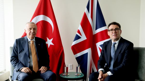 Cumhurbaşkanı Recep Tayyip Erdoğan ve İngiltere Başbakanı Andy Burnham - Sputnik Türkiye