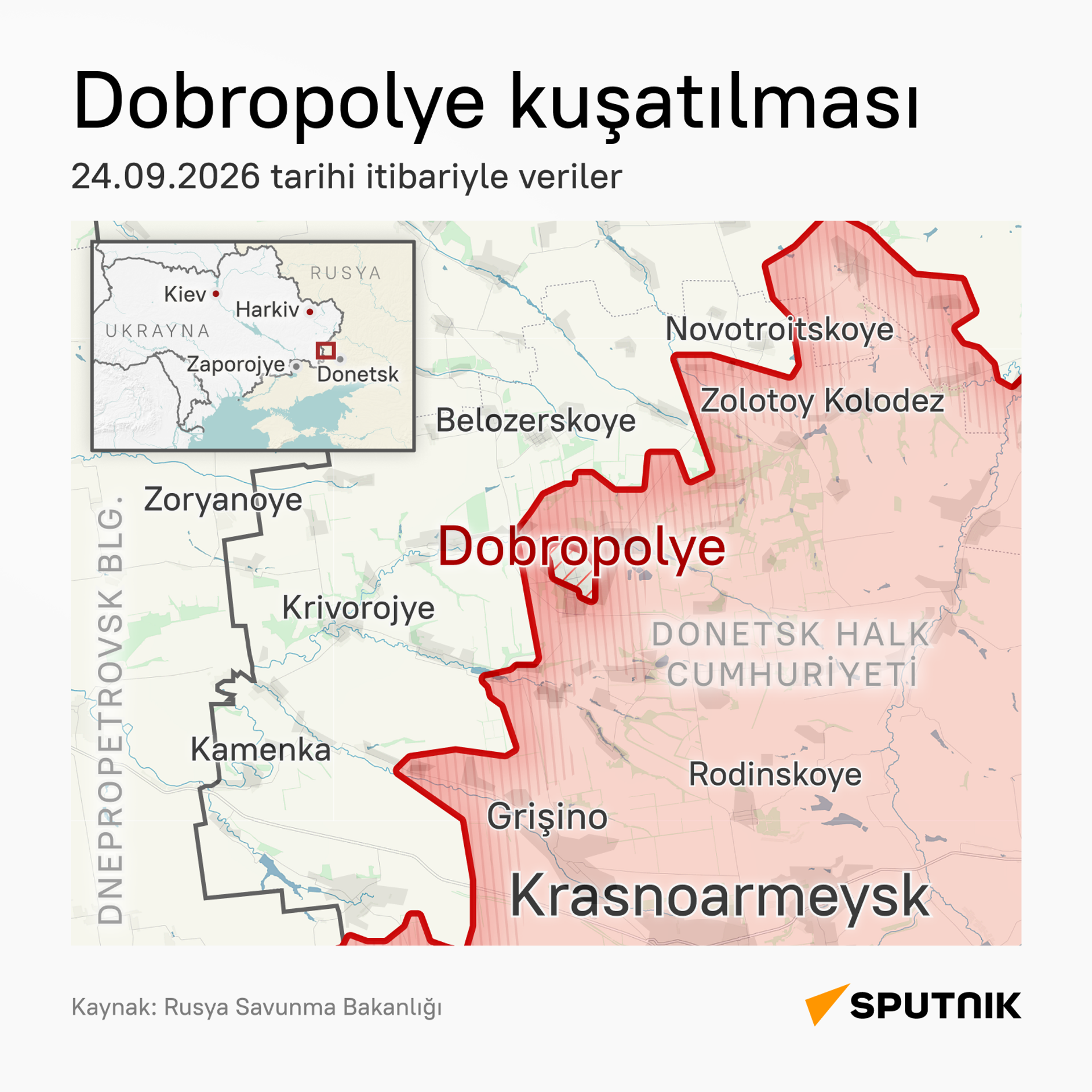 Rus güçleri Dobropolye'de kuşatma altındaki Ukrayna ordu birliklerini etkisiz hale getiremye devam ediyor - Sputnik Türkiye, 1920, 24.09.2026