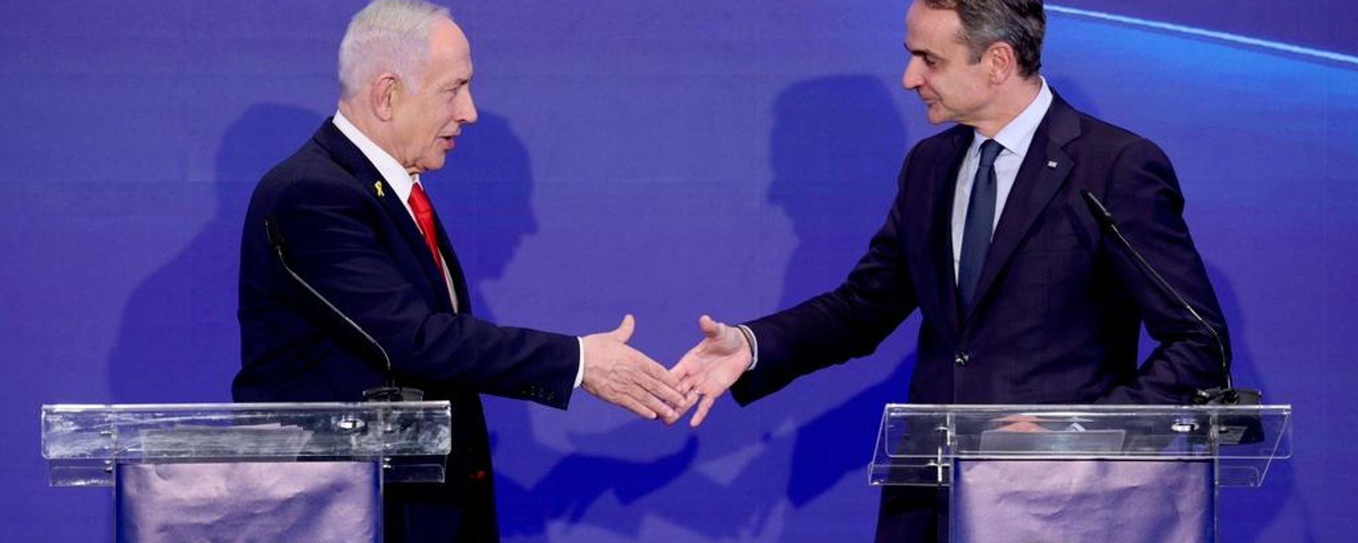 Yunanistan Başbakanı Kiryakos Miçotakis ile İsrail Başbakanı Benyamin Netanyahu - Sputnik Türkiye, 1920, 25.09.2026