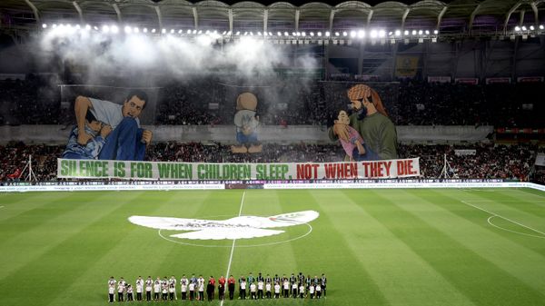 Filistin Günü etkinlikleri kapsamında Konyaspor ile Filistin Milli Takımı, dostluk maçında, Konya Büyükşehir Belediye Stadyumu'na karşılaştı.   - Sputnik Türkiye