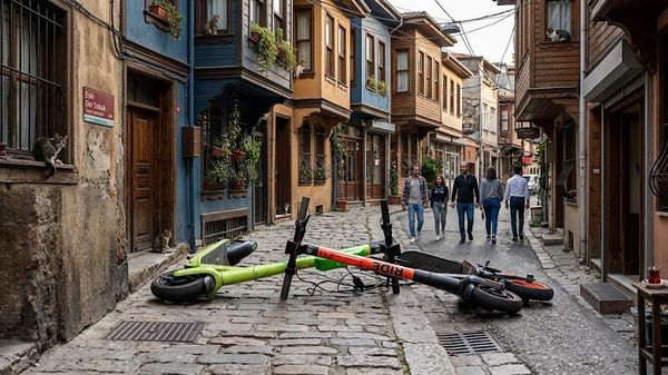 scooterların kaldırım işgali - Sputnik Türkiye
