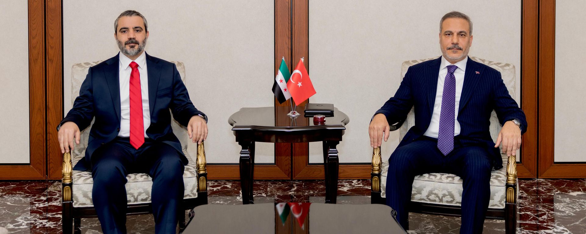 Dışişleri Bakanı Hakan Fidan ve Suriye Dışişleri Bakanı Esad Hasan Şeybani - Sputnik Türkiye, 1920, 08.10.2026