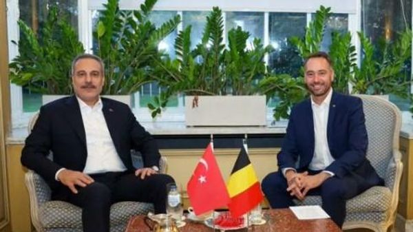 Dışişleri Bakanı Hakan Fidan ile Belçika Başbakan Yardımcısı ve Dışişleri Bakanı Maxime Prevot - Sputnik Türkiye