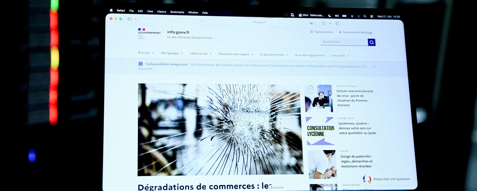 Fransız hükümet sitesine erişim de engellendi - Sputnik Türkiye, 1920, 22.10.2026
