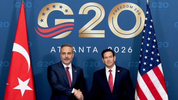 Dışişleri Bakanı Hakan Fidan, ABD'nin Atlanta kentinde gerçekleştirilen G20 Dışişleri Bakanları Toplantısı kapsamında ABD Dışişleri Bakanı Marco Rubio ile görüştü. - Sputnik Türkiye
